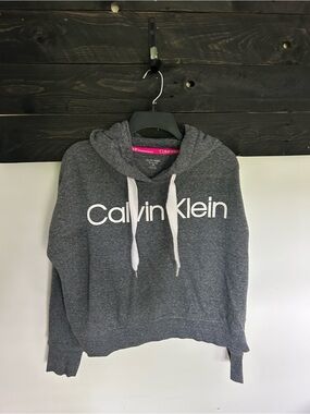 Calvin Klein Dark Gray Logo Hoodie Sweatshirt